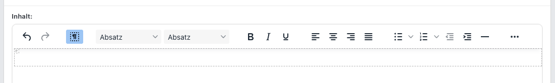 Screenshot aus der Software: Kommandozeile für die Textbearbeitung.