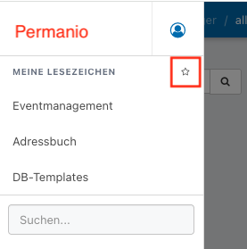 Screenshot aus der Software: geöffnetes Menü.
