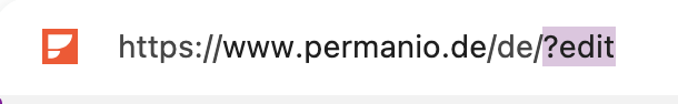 Screenshot der URL mit "?edit" zum Login auf die Webseitenverwaltung.