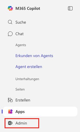 Screenshot aus MS 365 Cloud. Zu sehen ist das Menü.
