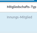 Screenshot aus der Software: Neben dem Mitgliedschafts-Typ steht nichts.