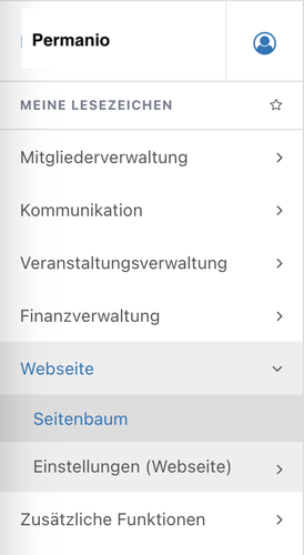 Screenshot aus Permanio zum Login auf die Webseitenverwaltung.
